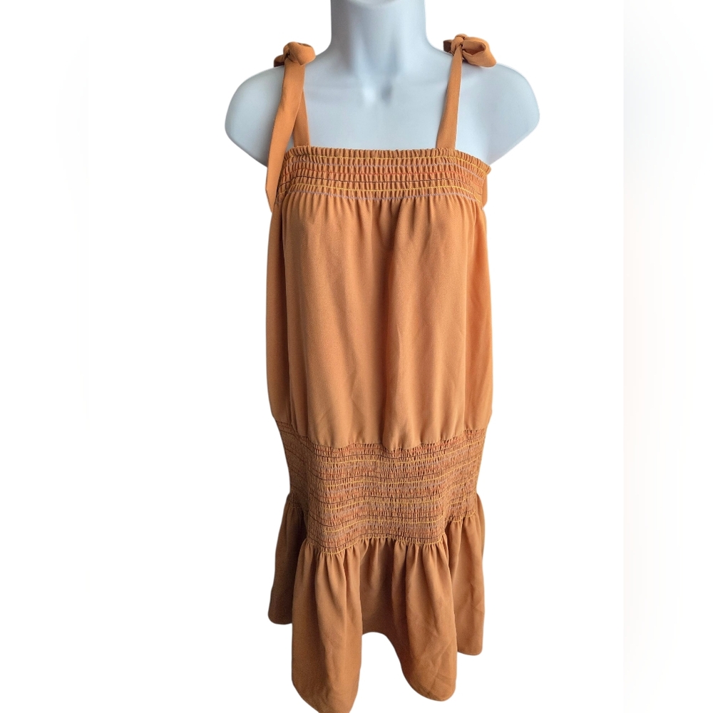 Rebecca Minkoff Brown Bow Strap Dress Size S